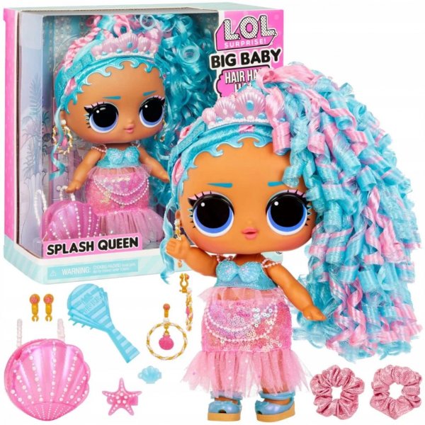 L.O.L. Surprise! Big Baby Hair Hair Hair - Splash Queen