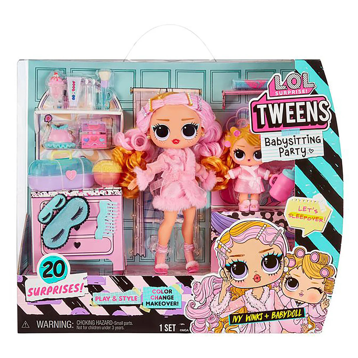 L.O.L. Surprise! Tweens Babysitting Sleepover Party - Ivy Winks + Baby doll